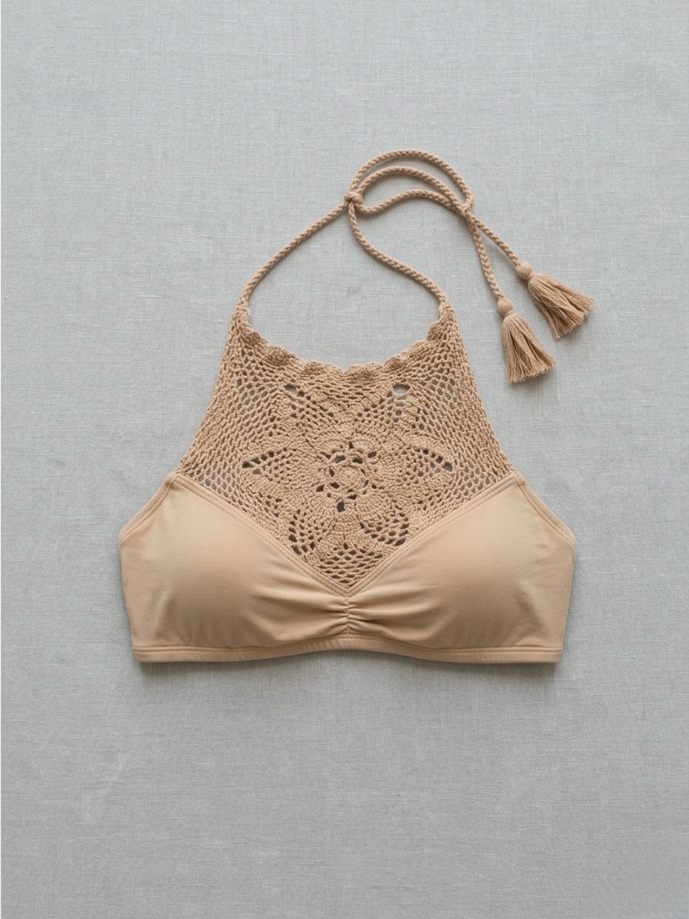 Volcom Crochet Knit Halter Top